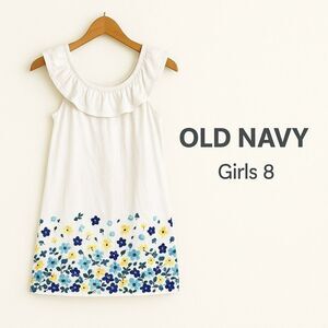 🌴 Old Navy Girls’ Ruffle Dress - Size M (8)